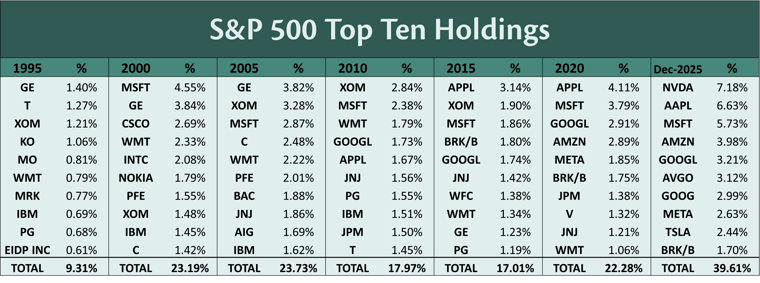 S and P 500 Top 10